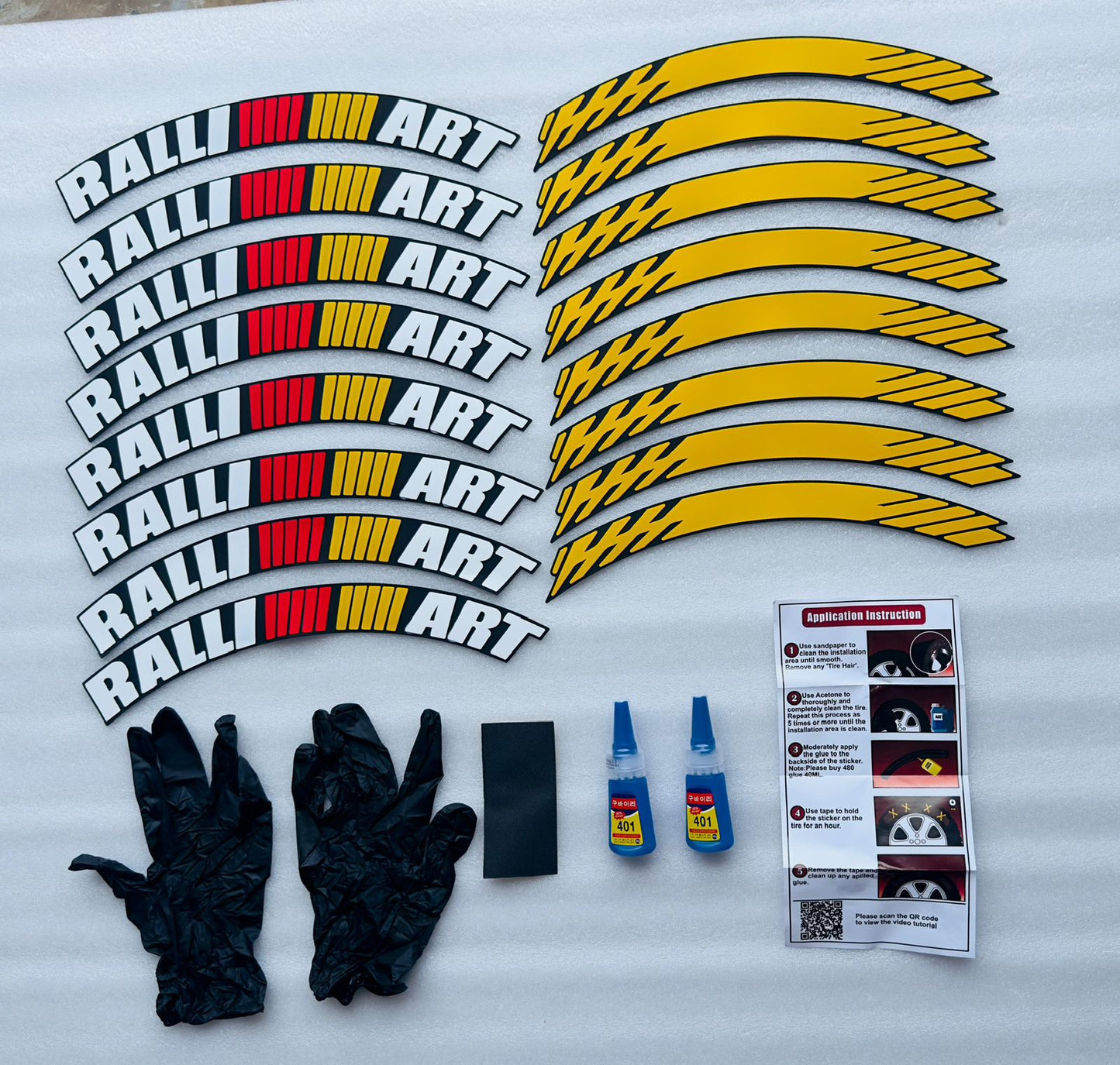 TYRE STICKERS SET OF 1 CAR