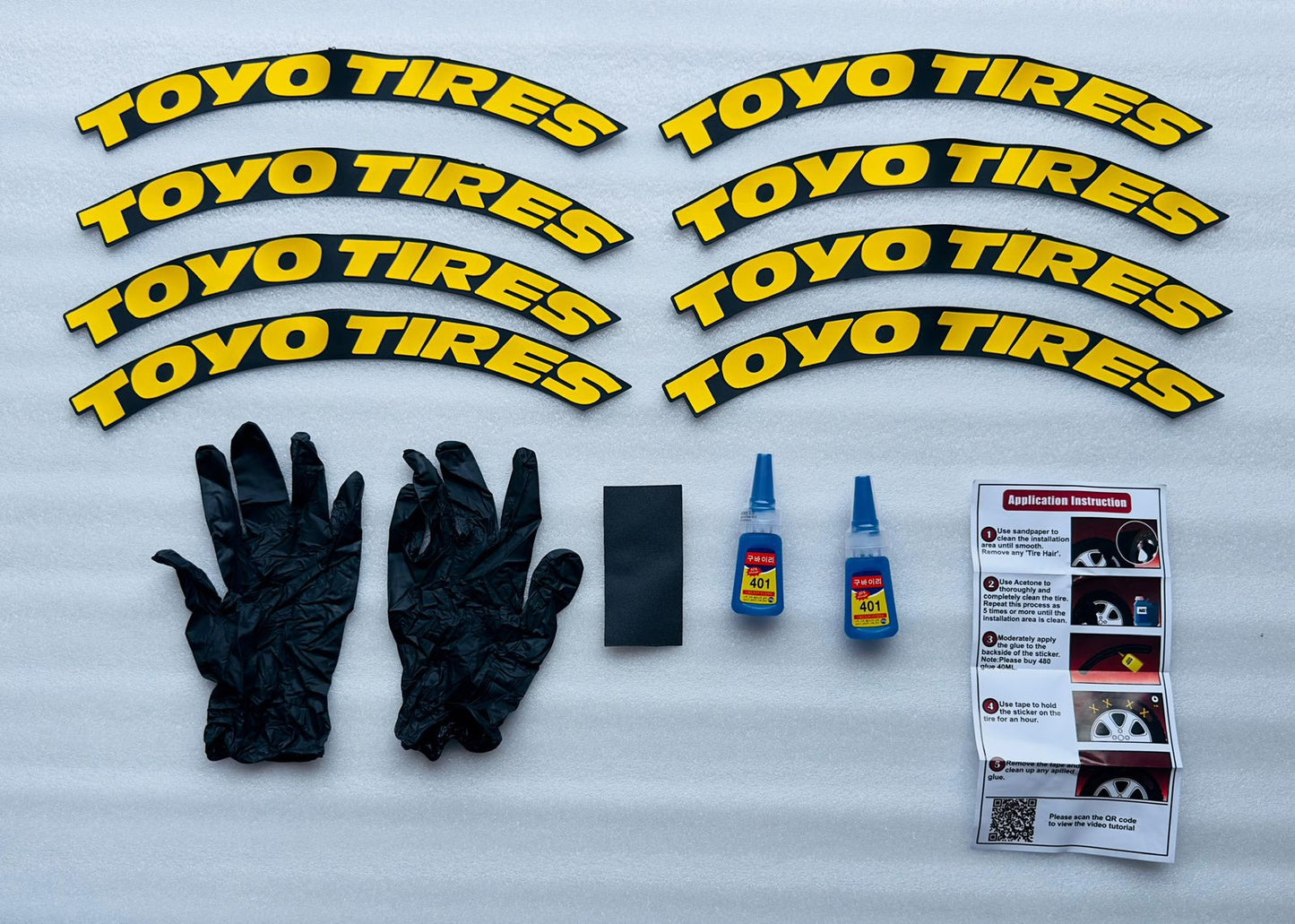 TYRE STICKERS SET OF 1 CAR