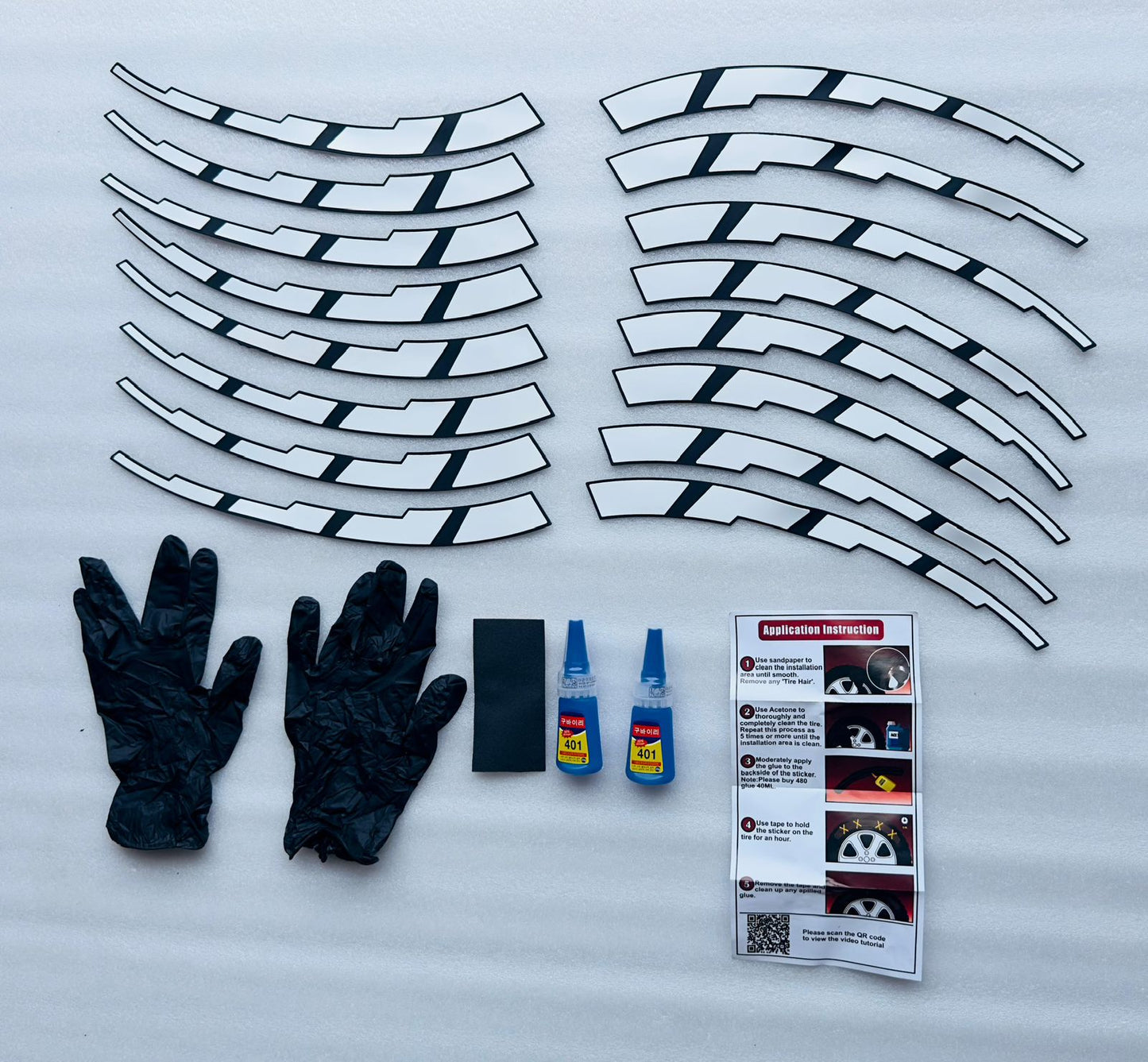 TYRE STICKERS SET OF 1 CAR