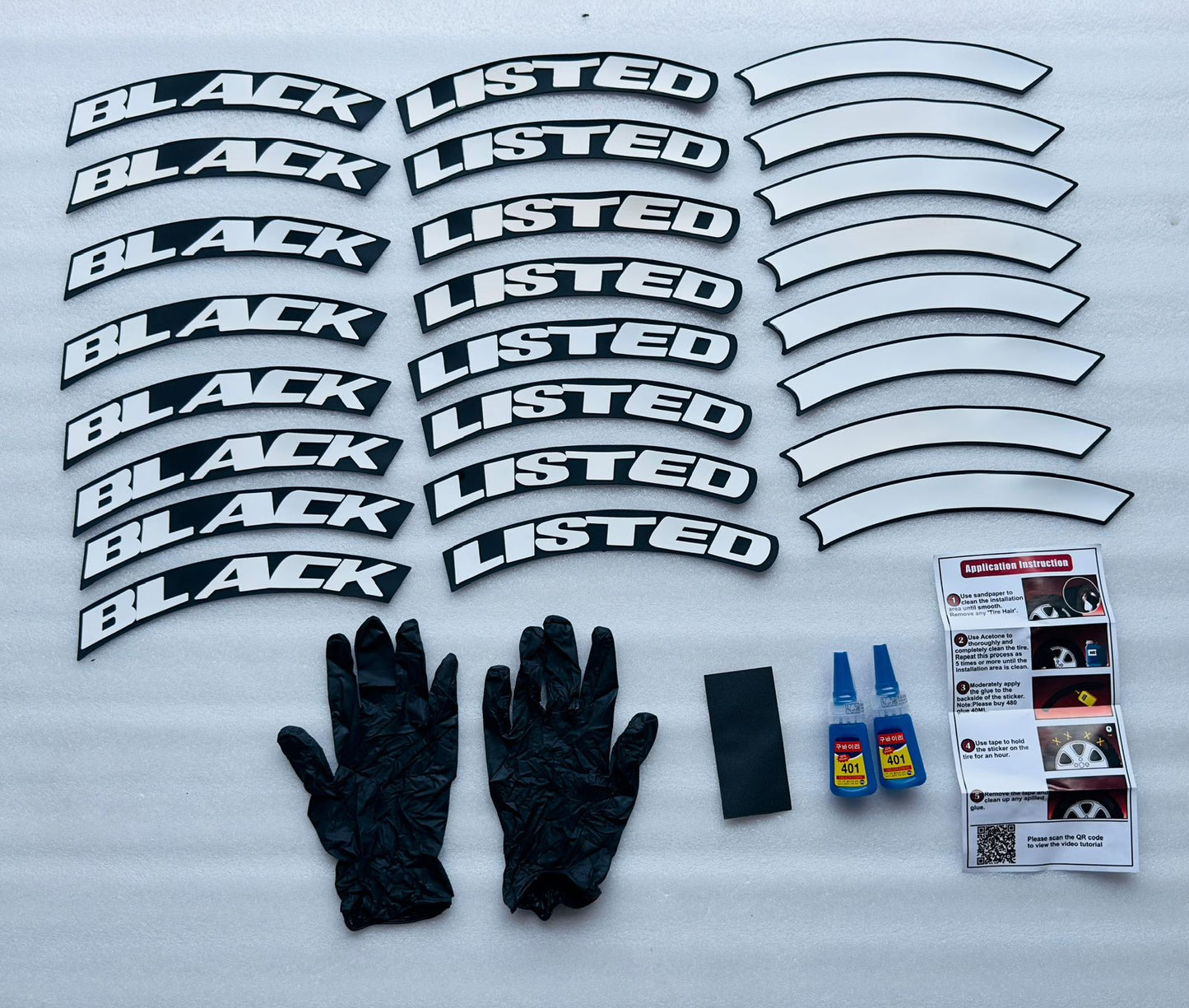 TYRE STICKERS SET OF 1 CAR