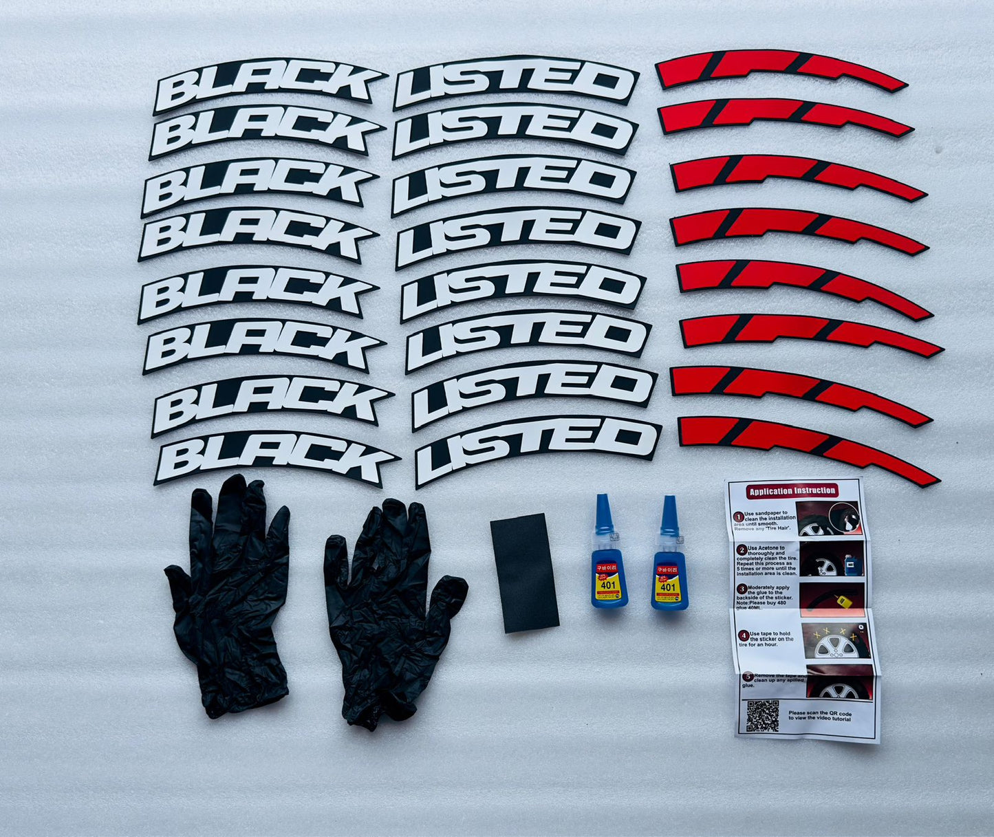 TYRE STICKERS SET OF 1 CAR