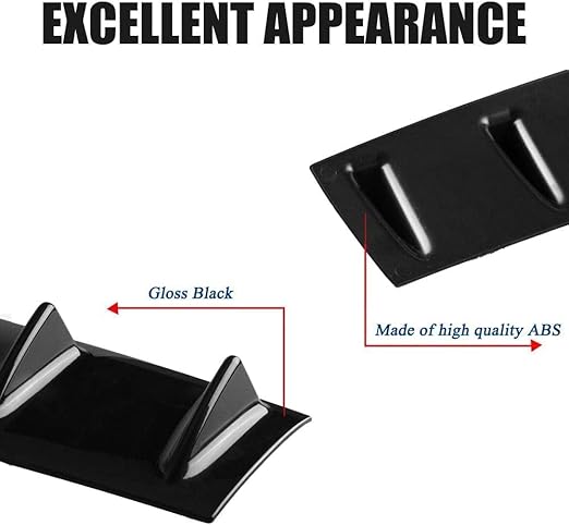 Universal 7 fin diffuser|Imported glossy black